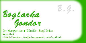 boglarka gondor business card